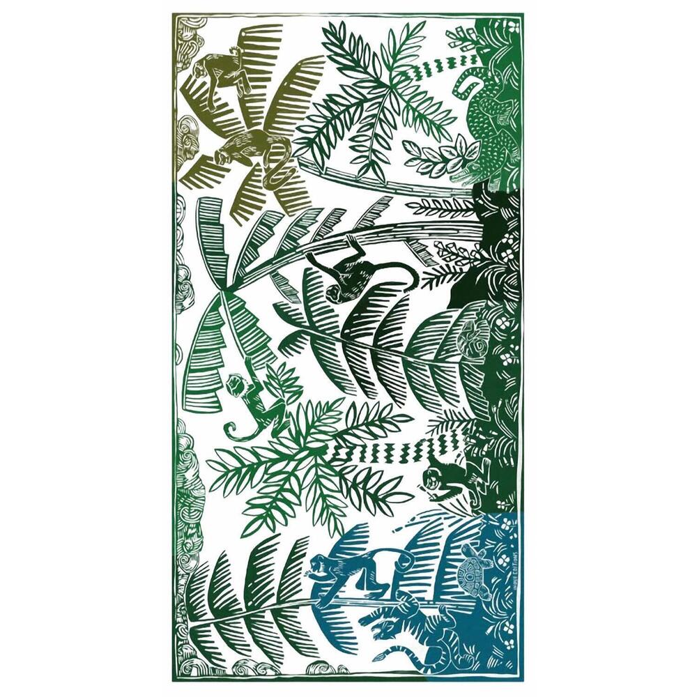 NEW INOUI EDITIONS unisex jungle scarf in green